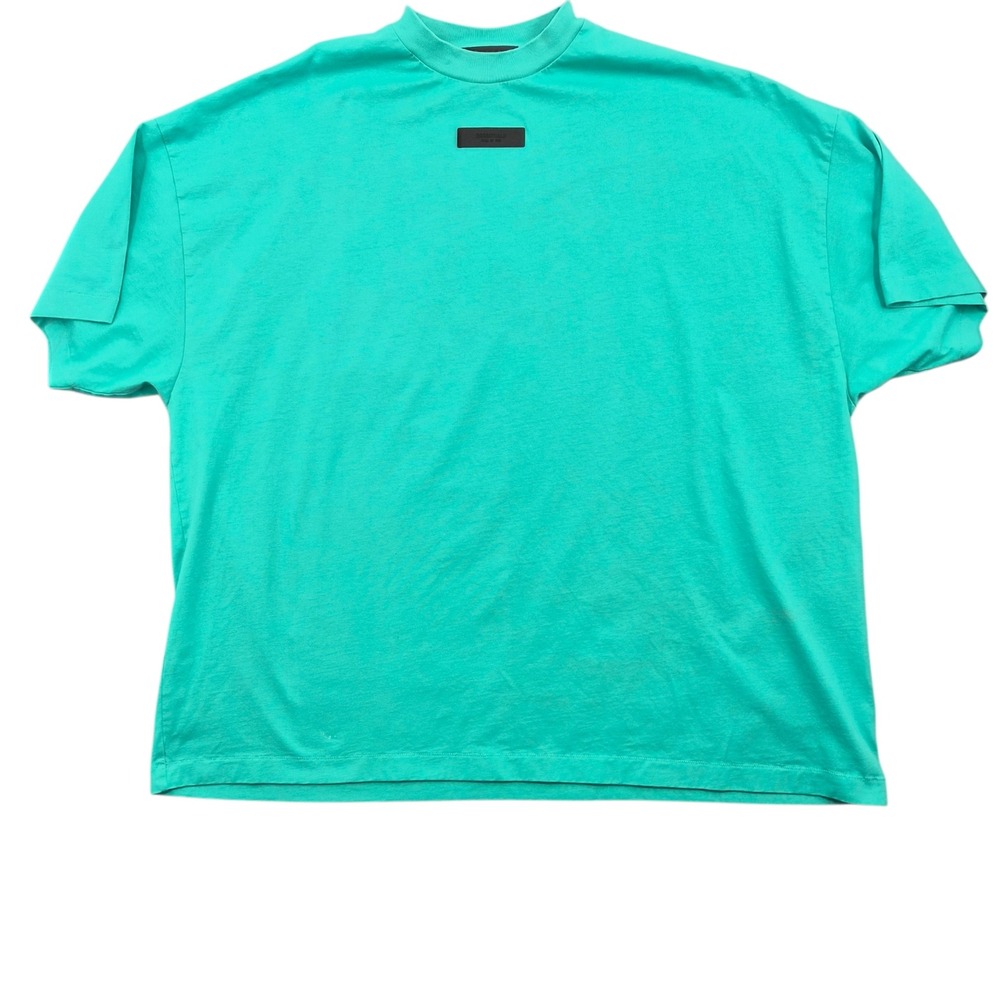 Fear of God Essentials Mens XXL Oversized Mock Neck Tee Green Streetwear